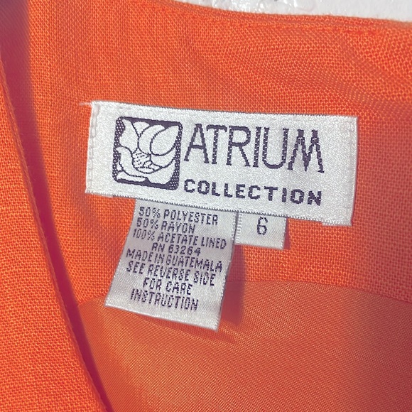 Atrium Vintage‎ orange dress circa 2000, size 6. - Picture 4 of 4